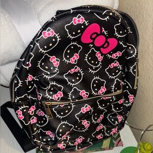 Sanrio Black and Pink Hello Kitty Backpack